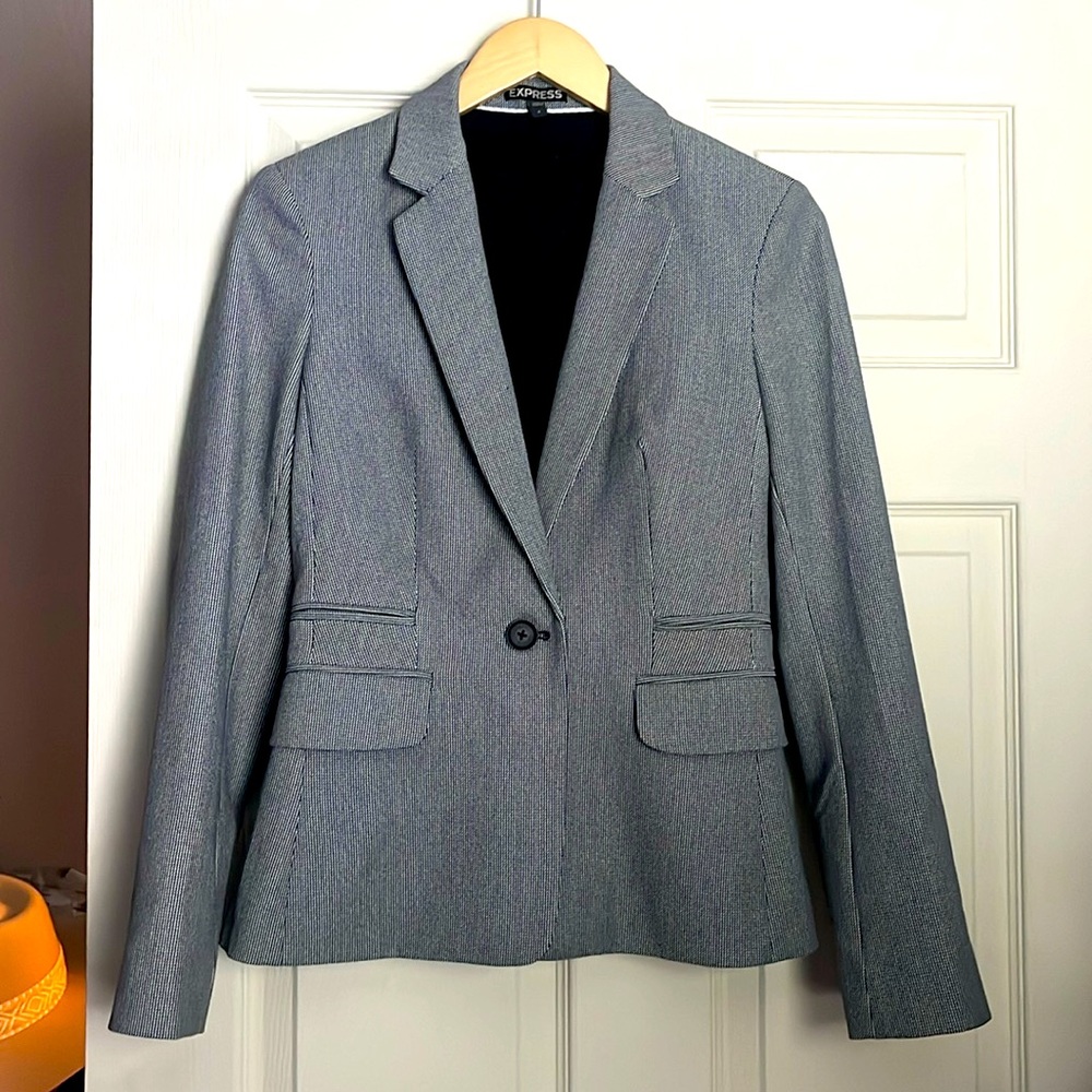 Express blazer, black houndstooth, size 4